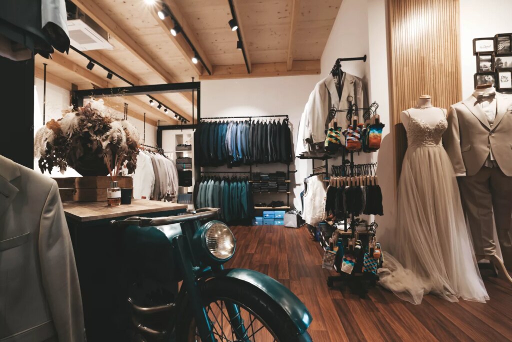 Galerie Impressionen zeigt die einzigartige Stimmung unserer Hochzeitskleider, Anzügen, Trauringen und Accessoires