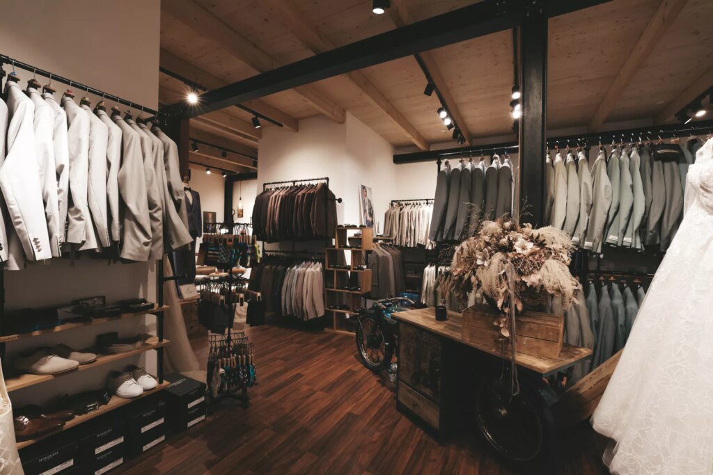 Galerie Impressionen zeigt die einzigartige Stimmung unserer Hochzeitskleider, Anzügen, Trauringen und Accessoires
